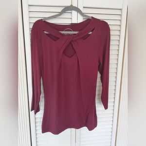 Magenta top long sleeve by INC <BrandNew>
